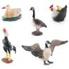 Simulation Hen Fighting Hen Hen Back Chick Canada Goose Farm Poultry Chicken Duck Goose Animal Model Ornament Export