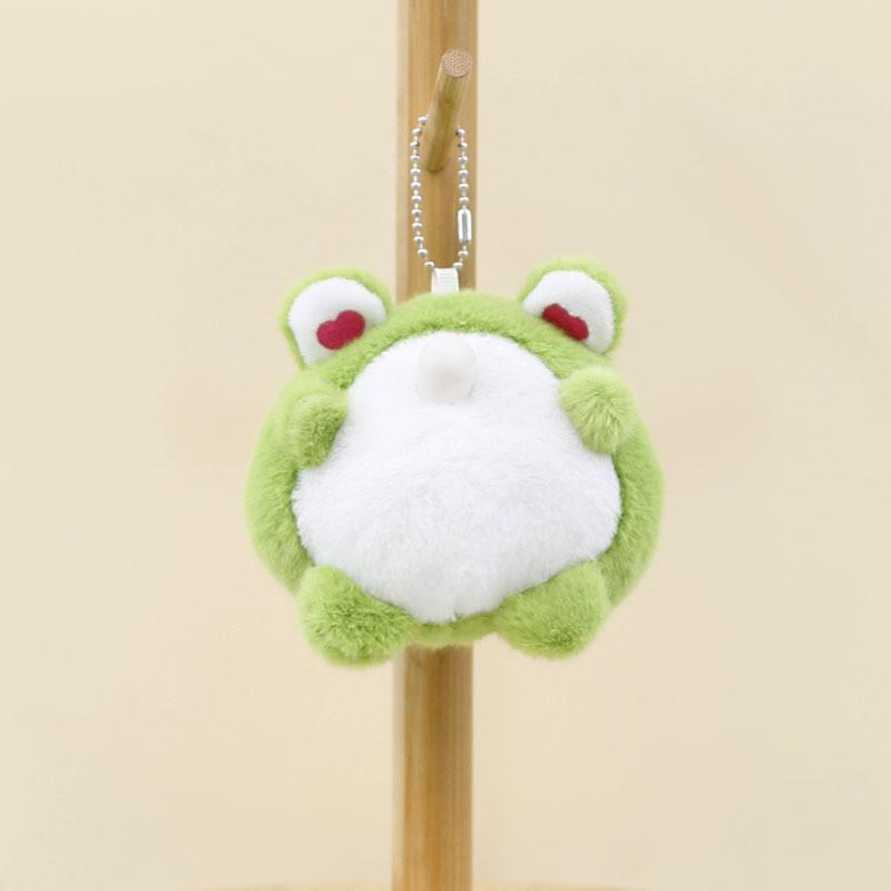 Adorable Plush Frog Keychain Cute Bubble Blowing Frog Bag Charm For Girls
