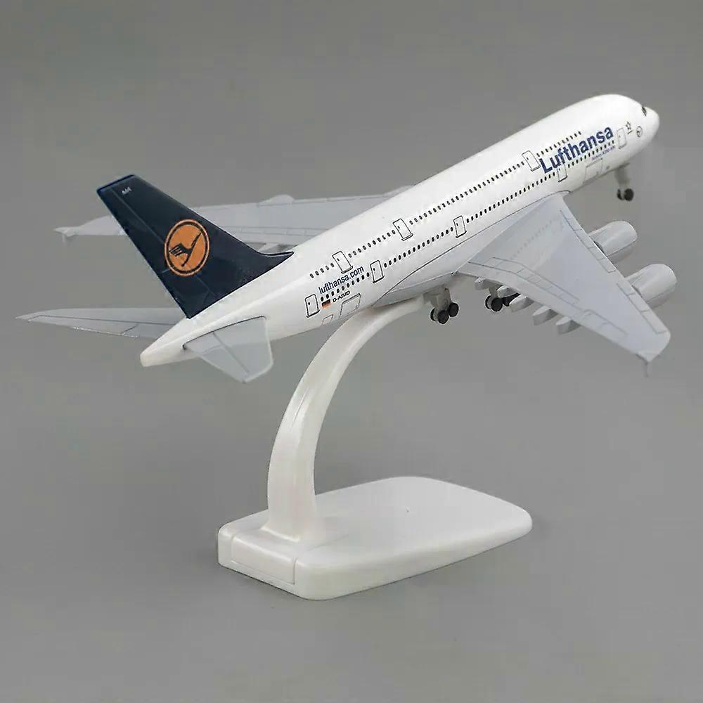 20cm Aircraft Germany Deutsche Lufthansa Airbus A380 Alloy Plane Model Toys Children Kids Gift for Collection