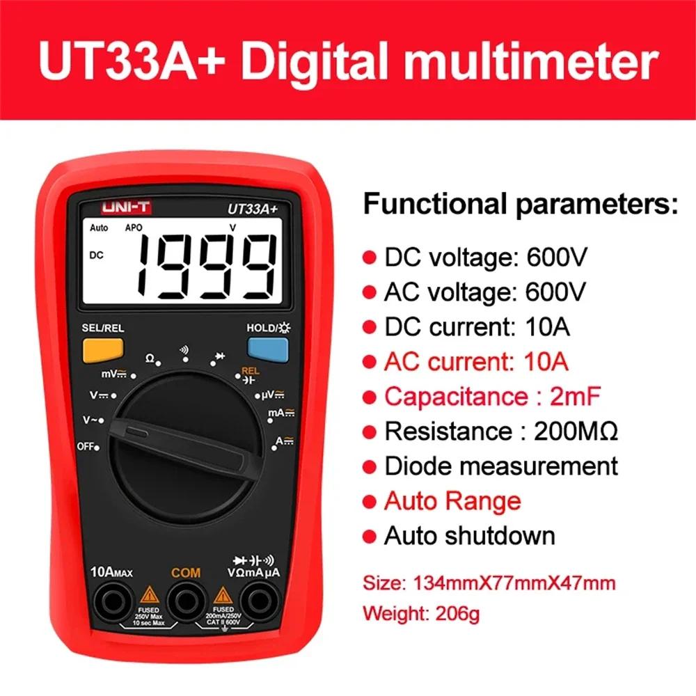 UNI-T UT61E+ UT61D+ UT61B+ UT33A UT33B UT33C UT33D Plus Professional Digital Multimeters True RMS Automotive Multimetro