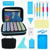 Набор для хранения алмазной живописи из 77 предметов, инструменты для вышивки, алмазная живопись из стразов, сверкающие бриллианты, идеальная коробка для хранения произведений искусства