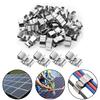Secure Stainless Steel Cable Clips 50 Pcs Trailer Frame Wire Clamps for Solar Panels Efficient Wire Management