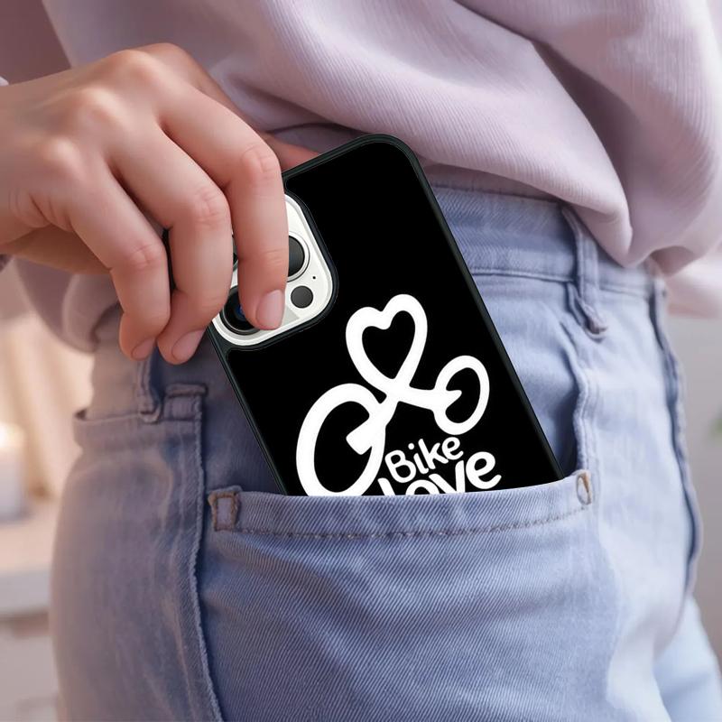 Love Bike Bicycle Phone Case For iPhone 17 Air 15 16e 14 13 Pro Max Coque 12 11 Pro Max PLUS cover