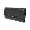 Chanel 23P Классический стеганый длинный кошелек-портмоне Женский кошелек Черный AP0241-Y01864-C3906