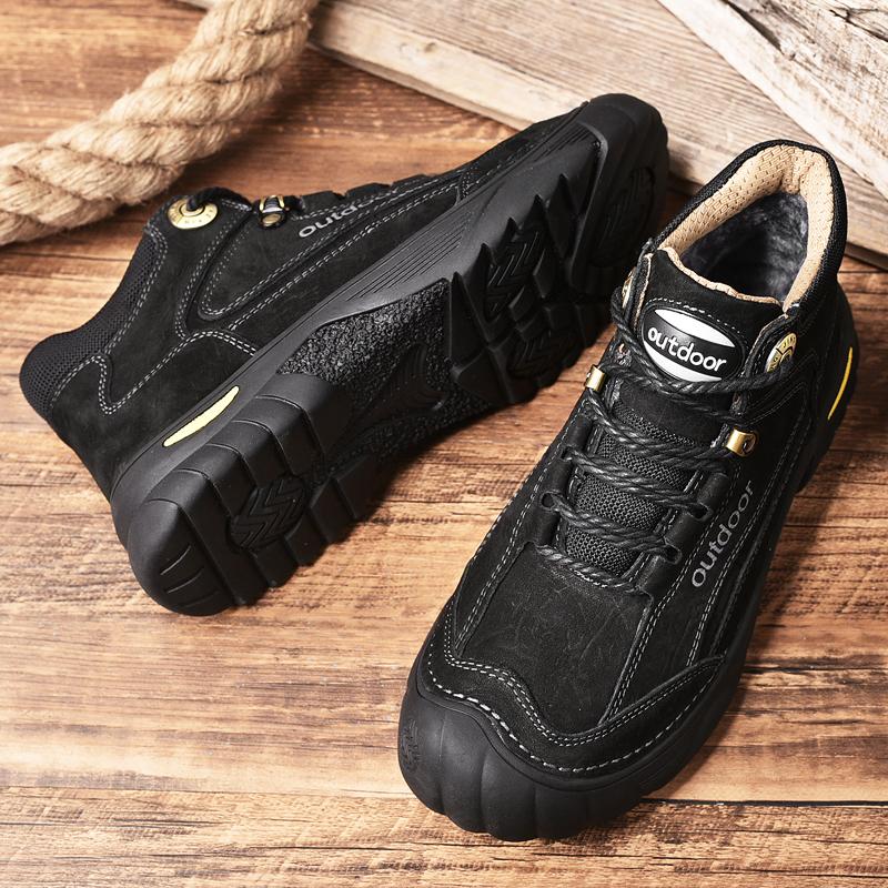 Мужская обувь из натуральной кожи, кроссовки, водонепроницаемые уличные мужские ботинки, удобная мужская прогулочная обувь