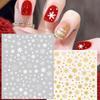 Nail Sticker Christmas Patterns Non-Fading Ultra Thin Christmas Snowflakes Nail Foil Stickers for