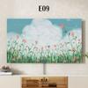 Oil Painting Landscape Printed TV Dust Cover Elastic All Inclusive LCD Screen Cover 32-85 Inch Home Decor Hanging TV Hood