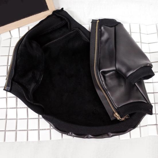 Пальто для домашних животных Yousheng с молнией, ветрозащитное, модное, кожаная куртка-пальто для французского бульдога