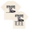 BRYAN ADAMS ROLL WITH THE PUNCHES TOUR 2025 Мерч Футболки Мужские Хип-хоп Поп-музыка Ретро Хлопок Короткий рукав Футболка Уличная одежда
