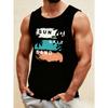 Мужская майка без рукавов из полиэстера, струящаяся, гладкая