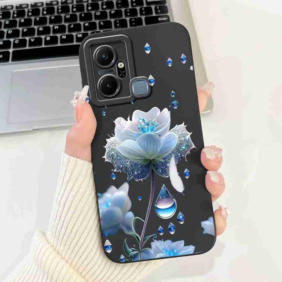 Чехол для Infinix Smart 6 Plus X6823C Роскошный Цветочный Модный Мягкий Силиконовый Чехол Для Телефона Infinix Smart 6Plus X6823 6.6"