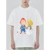 Chucky and Tiffany Cartoon T Shirt Black Horror Movie Characters Print Casual Wear for Men and Women