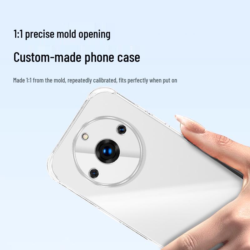 Прозрачный противоударный ТПУ чехол для телефона Realme 11 Pro/Pro+ с защитой-подушкой безопасности