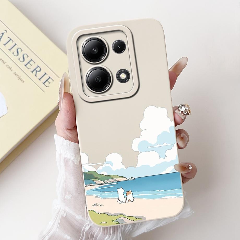 Чехол для телефона Xiaomi Redmi Note 13 Pro Plus, мягкий матовый силиконовый чехол Capa Redmi Note 13 Pro Note13 4G 5G, мультяшная задняя крышка