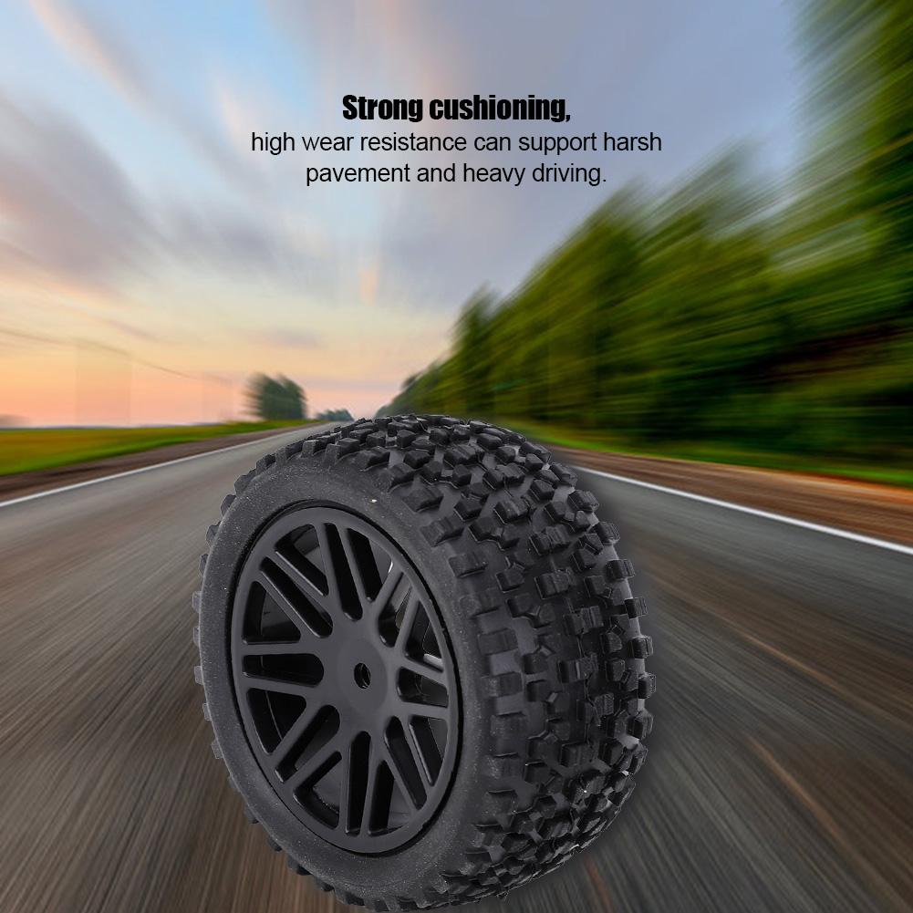 4Pcs Universal 1 10 RC Car Tyre Tires Modification Accessory Replacement 85mmBlack