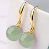 Simulation Green  Drop Earrings Ball Shape Ear Hook Exquisite Long Earrings  Ear Jewelry
