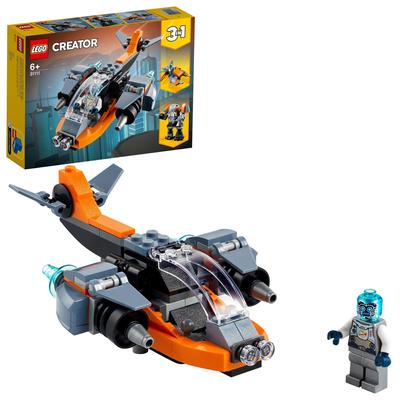 LEGO Creator Cyber Drone 31111 Toy Block Present Самолет Самолет для мальчиков и девочек от 6 лет и старше