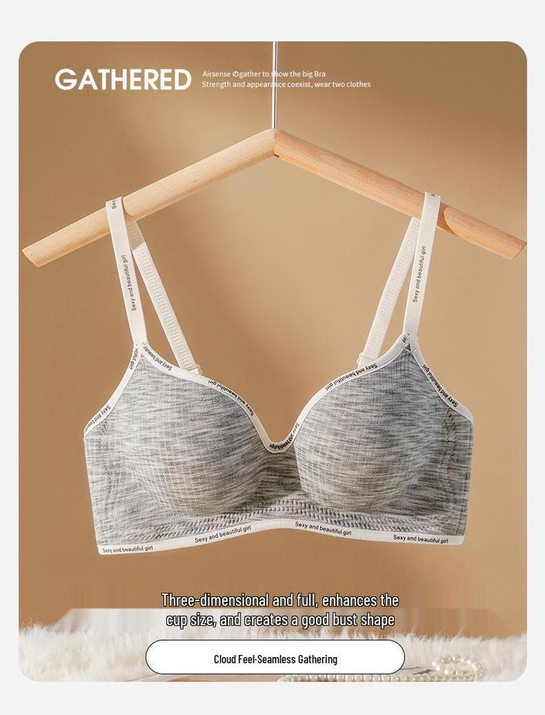 Бесшовный бюстгальтер пуш-ап для женщин: Толстый наполнитель, без косточек, боковая поддержка, против провисания для увеличения маленькой груди