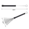 Dreld Drum Wire Brushs Drumstick Brush Выдвижная выдвижная выдвижная удобная резиновая ручка 1 пара