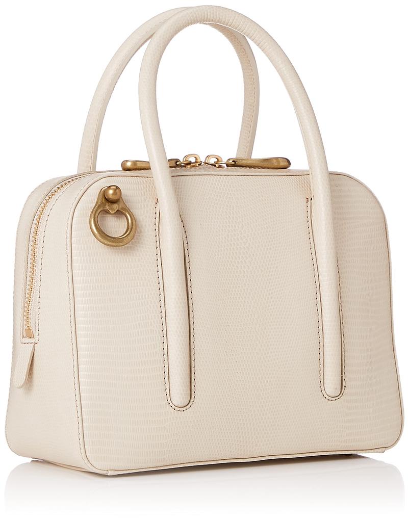 И Jolly Mini Boston Сумка через плечо из тисненой коровьей кожи, один размер, экрю, слоновая кость [Toff Lodestone]