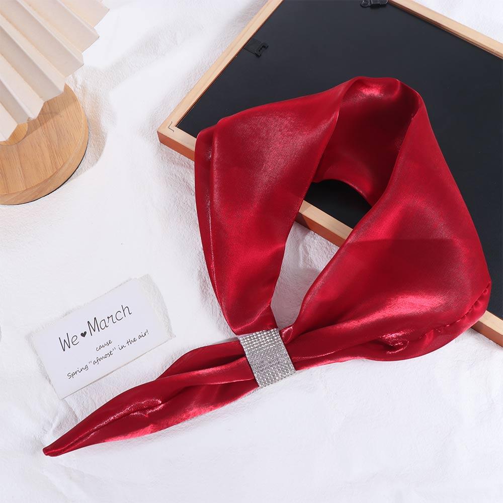 Shawl Imitation Silk Cross Neckerchief Satin False Collar Silk Scarf Cross Scarves