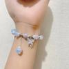 1PC Fashionable and Charming Butterfly Glass Bead Bracelet, Women's Sweet and Versatile Colored Bead Bracelet