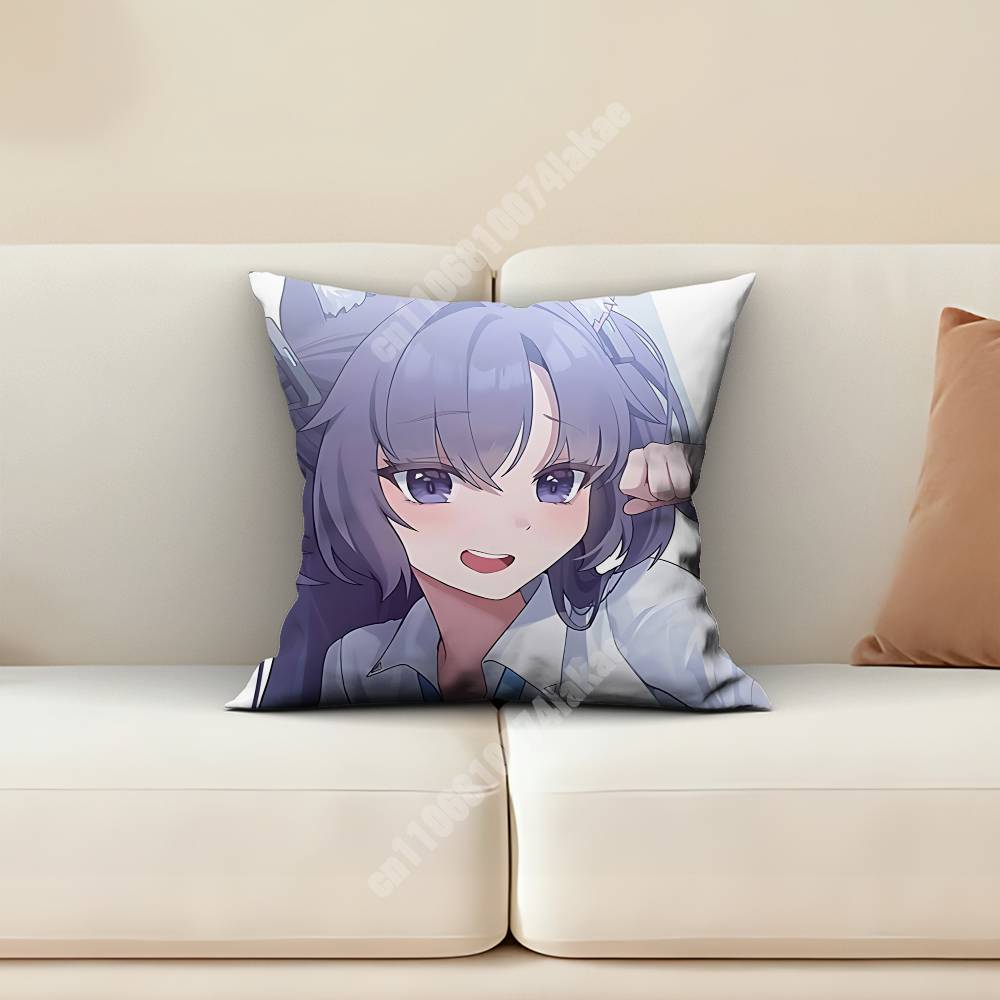 Blue Archive Hayase Yuuka Pillow Cover Sofa Couch Cushion Case Home Living Room Decoration
