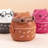 Portable Bento Lunch Box - Cartoon Glasses Bear Design, Microwave Safe, Single Layer