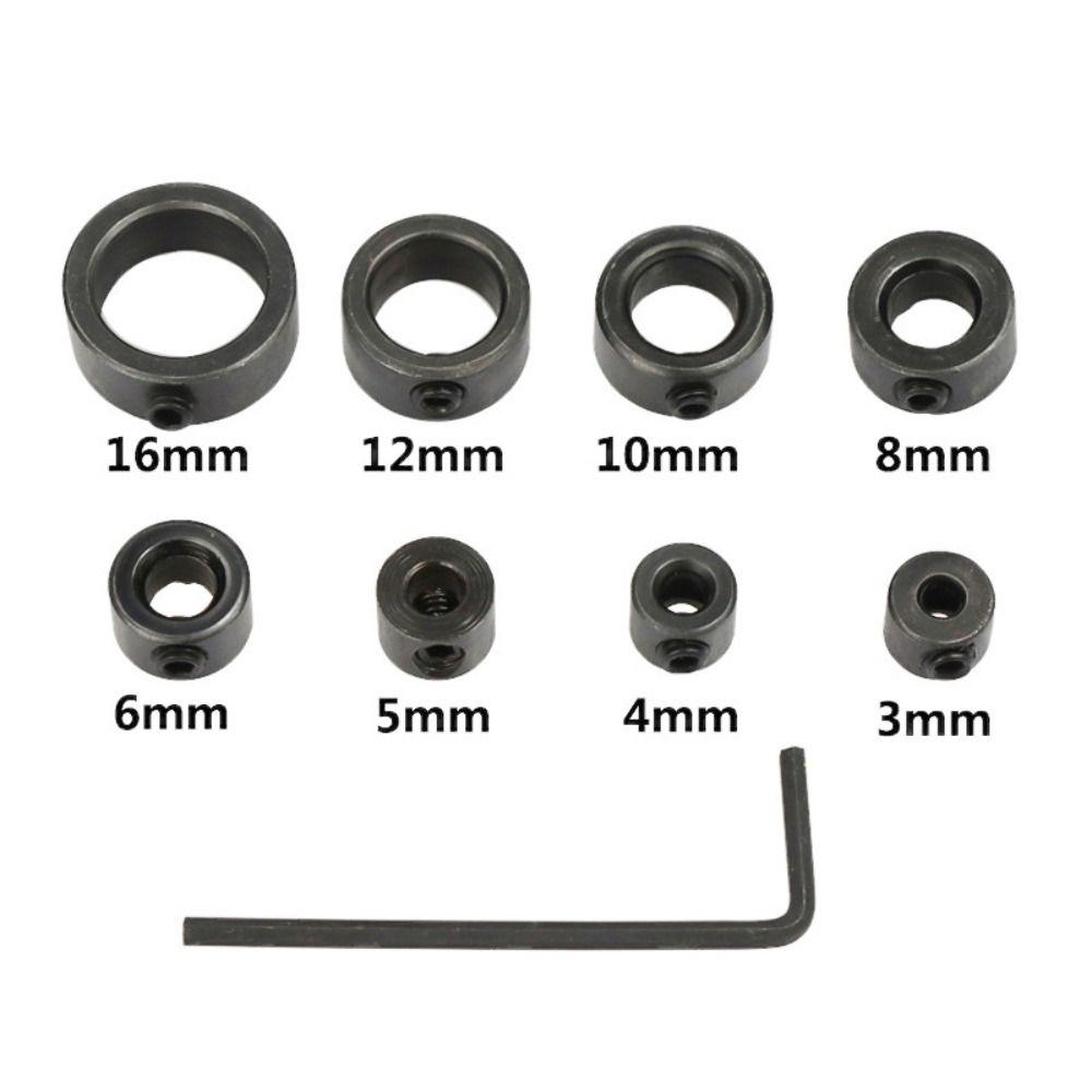 Adjustable Drill Stoper Collar Set 3-16mm Drill Stop Ring Drill Bit Limiter  Woodwork Tools