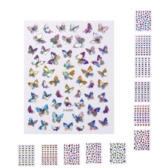 Наклейка для дизайна ногтей Сильная липкость Легко наносится Красочная Нежная Красота Бабочка Маникюр Гаджеты Принадлежности