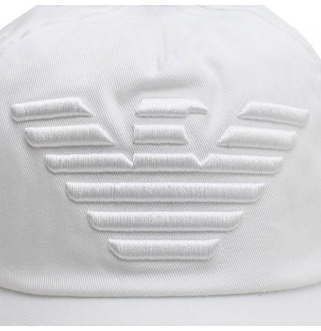 Emporio Armani eye-catching baseball cap white