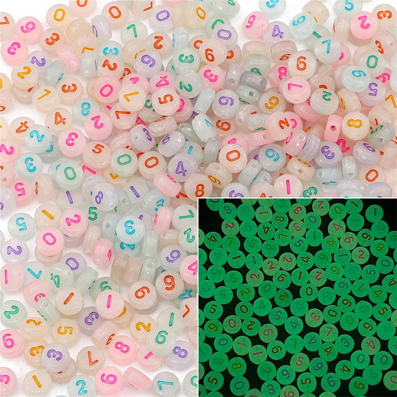 Бусины ручной работы 4*7мм Акриловые россыпные бусины Бусины с алфавитом Плоские бусины Ручная работа DIY Детское раннее образование Изготовление бижутерии Аксессуары Браслет