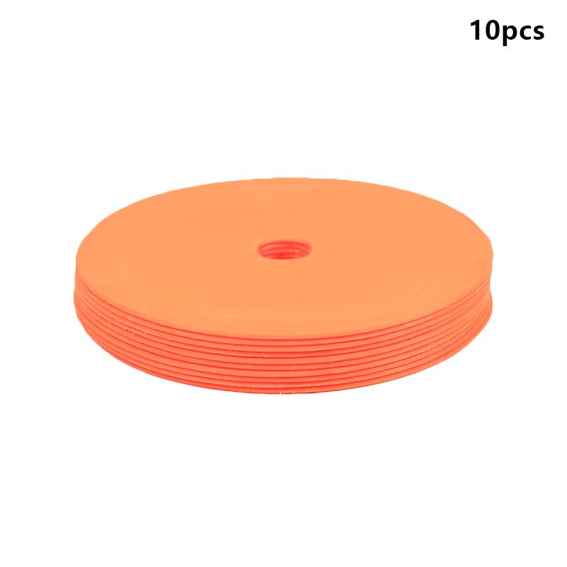 10Pcs Soccer Flat Cones Marker Disc With Holes Landmark Pad Football Basketball Training Aids Sports Training Equipment