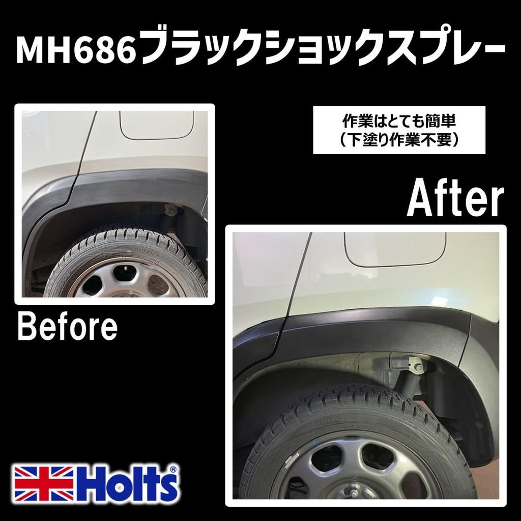 Holts MH686 Black Shock for Unpainted Resin Bumper & Molle 2 Years Matte Black Return