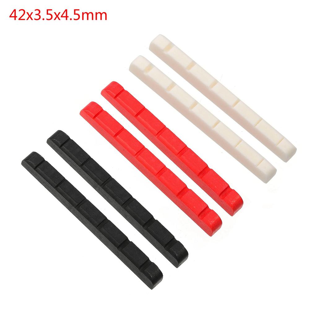 2-Pack: 6-струнная электрогитара, костяной порожек из кости буйвола, 42x3.5x4.5мм, для моделей Strat и ST