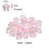 100pcs Acrylic Star Spacer Loose Beads Five-pointed Star Transparent Rainbow Color Beads For Jewelry Making Findings Accessories