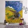 Лунная ночь Искусство Звездное небо Художник Винсент Ван Гог Набивной Большой Настенный Гобелен Подвесной Таро Хиппи Настенные Ковры Декор для Дома в Общежитии