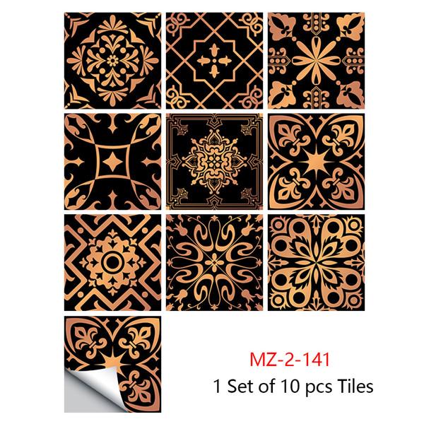 10x10/15x15/20x20/30x30cm PVC Flower Tile Tiles Decals Waterproof Wall Sticker Bathroom Sticker Kitchen Decoration