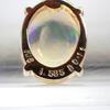 [New] K18 Fire Opal/Diamond OV Pendant Top [f5-3]