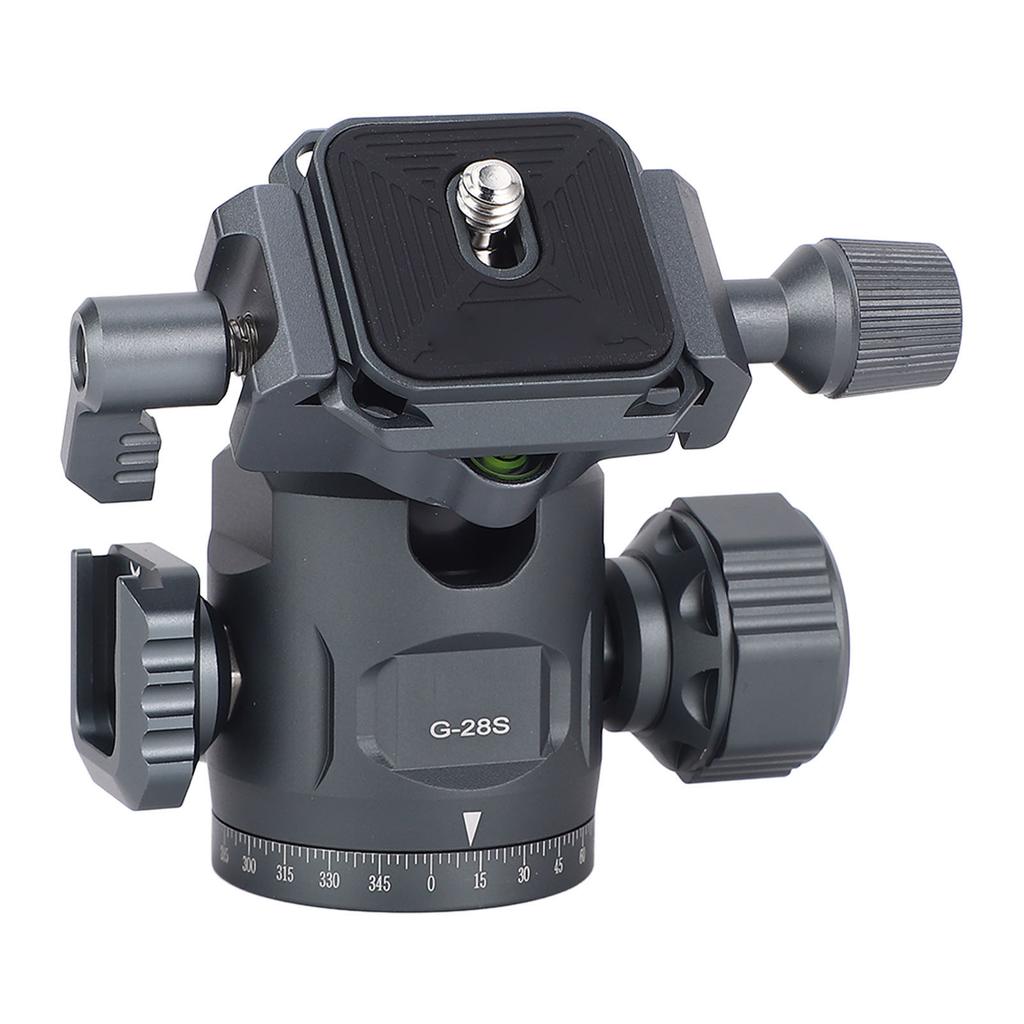 Ball Head 360 Degrees Rotating Aluminum Alloy Double Panoramic Damping Tripod Head for Photography