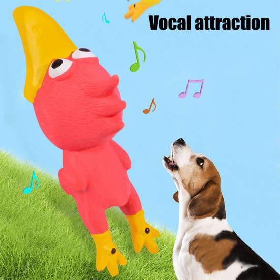 Игрушка для собак «Писклявая курица», интерактивная игрушка для жевания домашних животных, чистка зубов щенка, кричащая латексная курица для снятия скуки и дрессировки