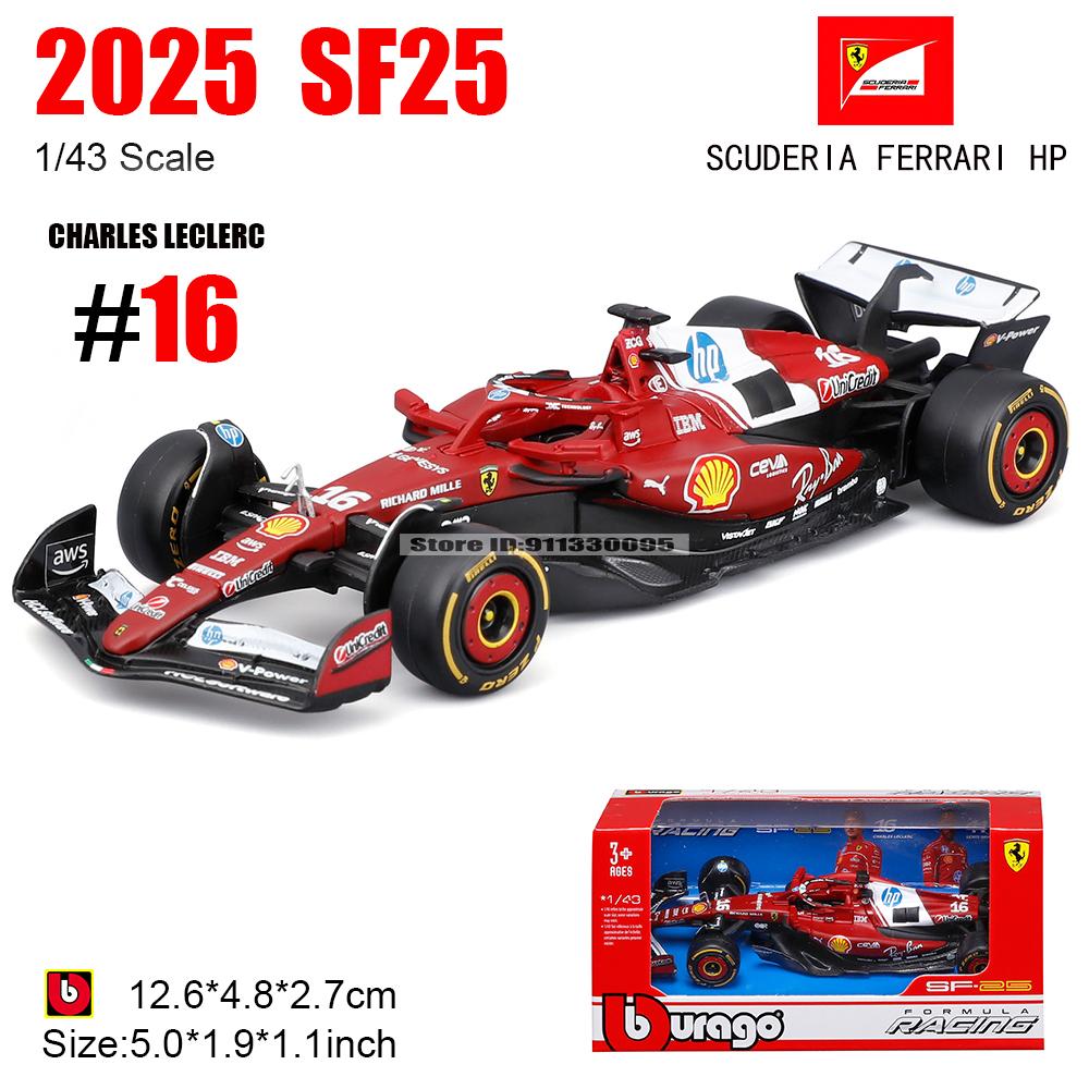 Ббураго 1:43 2025 F1 BWT Alpine Formula One Team #10 Пьер Гасли #43 Франко Колапинто Металлическая модель автомобиля литье под давлением Игрушка Коллекционная