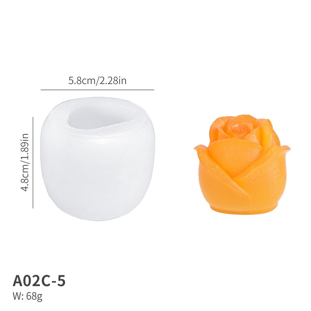 Силиконовая форма для свечи и мыла с ароматом лепестков розы 3D