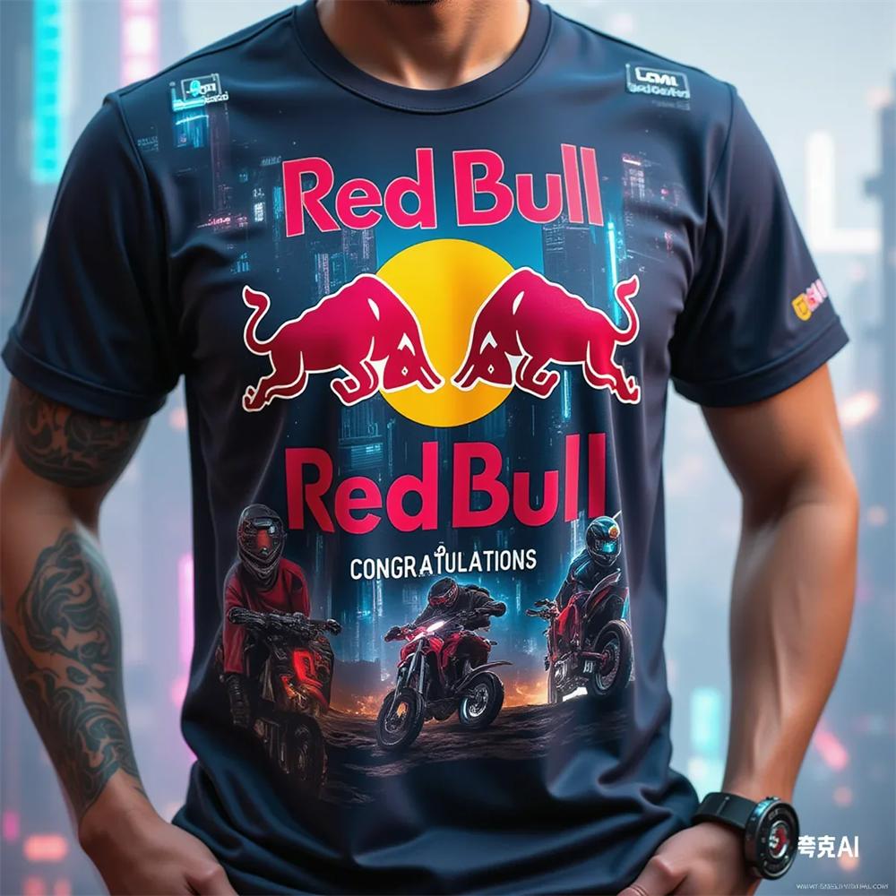 Red Bull T-Men's Luxury Brand Shirts, Men's Sports T-Shirts, Printed T-Shirts,  Bike T-Shirts, Red Bull Sportswear T-Shi