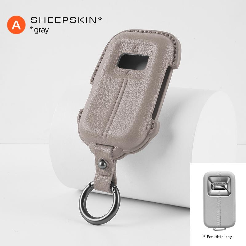 Для Zeekr 001 9X 2026 козья кожа Умный ключ Бесключевой пульт ДУ Чехол для ключа автомобиля Защитная крышка для ключа автомобиля
