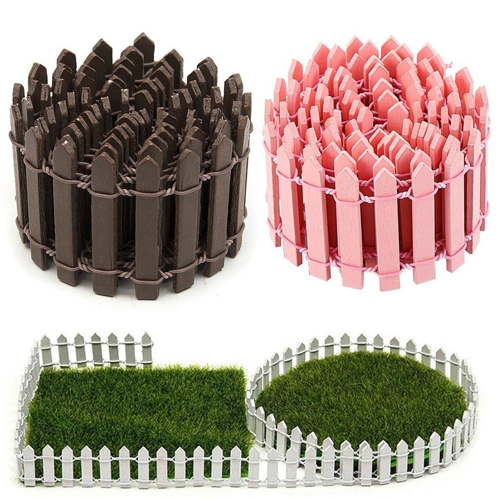 5*100 см Мини Деревянная Творческая Имитация Маленький Забор Домашний Сад DIY Украшения Ландшафтный Сказочный Сад Фигурки Миниатюры Ремесла