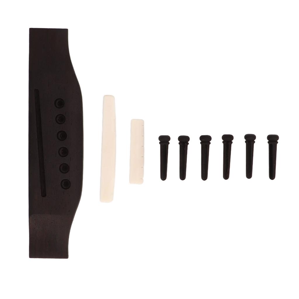 Guitar Bridge Nut Saddle Pins 6 String Acoustic Guitar Bone Nut Saddle Wood Bridge Pins Set