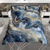 Homewish Chic Marble Duvet Cover Set, Aesthetic Watercolor Artwork Comforter Cover Set, Colorful Marbling Bed Set