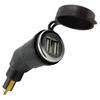 Felimoa USB Motorcycle Cigarette Socket with Lid for BMW Style Heller Socket