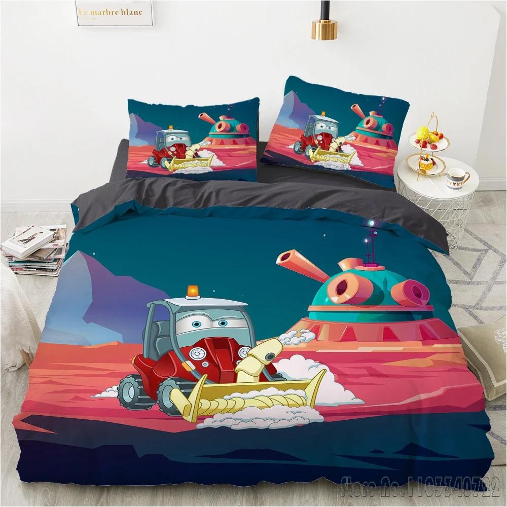 Cartoon Fast Speed Car King  Duvet Cover Set HD Comforter Cover for Kids Bedding Sets Bedclothes Bedroom Decor